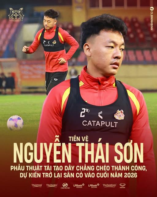 Thái Sơn có thể trở lại sân cỏ vào cuối năm 2026